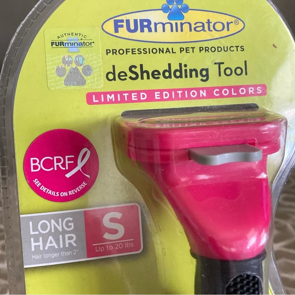 NEW! FURminator Undercoat Deshedding Tool for Small Dogs: Short Hair in Red/Grey
